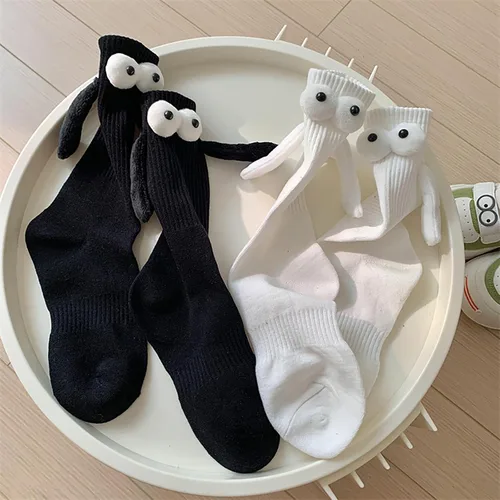 Miniatura 4 de Smilelife 2 pares de calcetines magnéticos tomados de la mano, regalos divertidos para parejas, aniversario, mejores amigos, compromisos