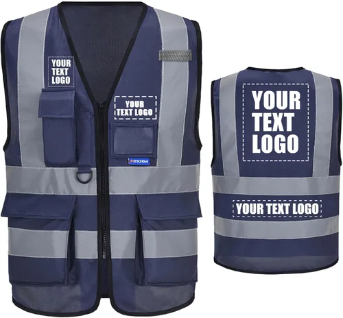 Miniatura 14 de A-SAFETY Chaleco de Seguridad Reflejante de Alta Visibilidad con Logo Personalizado (XS-8XL)
