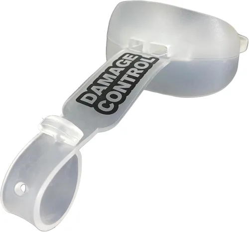Miniatura 13 de DAMAGE CONTROL Protector bucal con correa permanente para casco, protector bucal juvenil para proteger labios y dientes, chupete sin ebullición