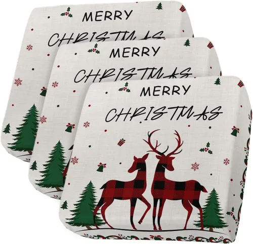 Miniatura 16 de Fundas de cojín para sofá de Navidad con diseño de muñeco de nieve azul, funda elástica para sofá con parte inferior elástica, fundas de sofá