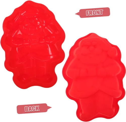 Miniatura 3 de Molde de silicona para hornear, molde de chocolate de Navidad, moldes de silicona para hornear, molde de pastel de Papá Noel, molde de jabón