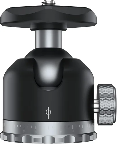 Miniatura 10 de Trípode mini cabeza de bola panorámica giratoria de 360 grados con placa de zapata rápida de tornillo de 1/4 pulgadas, para trípode monopié