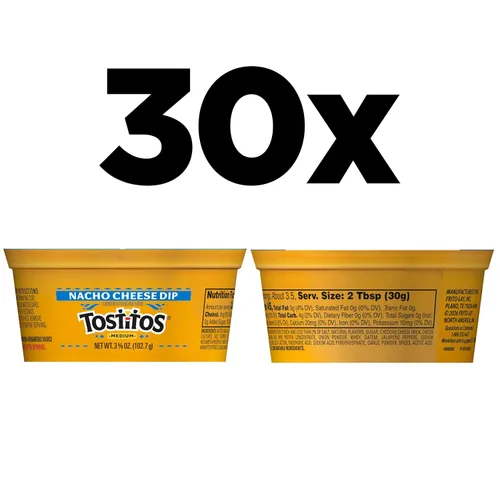 Miniatura 3 de Tostitos Queso To Go - Mediano de inmersión de queso nacho, 3.62 onzas (paquete de 30) - El embalaje puede variar