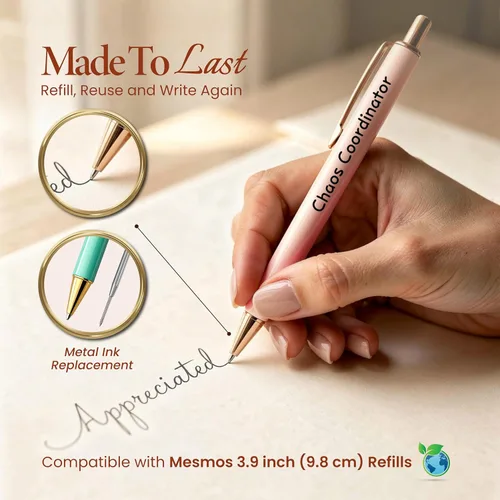 Miniatura 4 de MESMOS Juego de 3 bolígrafos elegantes, regalos de jefe de coordinador del caos para mujeres, gerente de oficina, regalos de liderazgo