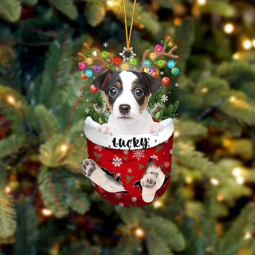 Miniatura 117 de Adorno de Navidad personalizado para perro Airedale Terrier en bolsillo de nieve, adorno para árbol de Navidad, idea de regalo para amantes