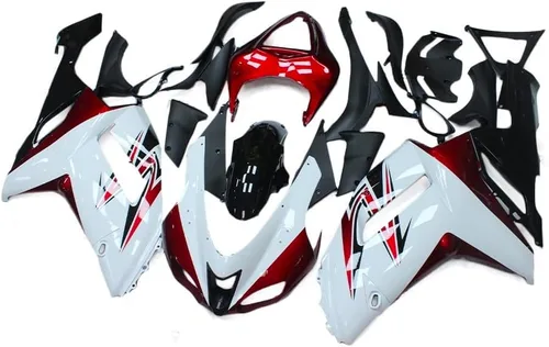 Kit de carenado completo de plástico blanco y rojo para Kawasaki ZX6R 2007 2008 ZX636R 07 08 zx-6r 636, molde de inyección de plástico ABS,