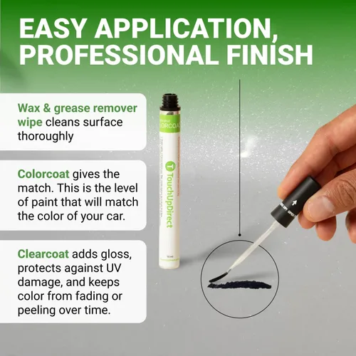 Miniatura 4 de TouchUpDirect - Kit de pinceles para retoque y reparación de arañazos de pintura de automóvil, conciencia exacta con la pintura color gris 6X3 Lunar