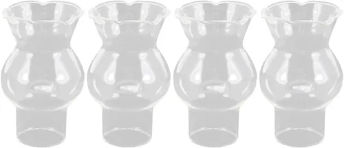 Miniatura 8 de Uonlytech Reemplazo de pantalla de lámpara de vidrio resistente a altas temperaturas, cubierta superior de lámpara de queroseno, chimenea