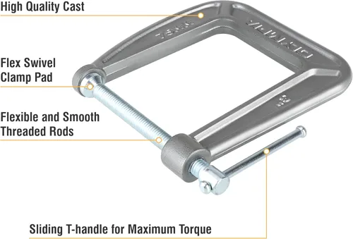 Miniatura 4 de Olympia Tools Abrazadera C, 38-134, (3" X 4.5")