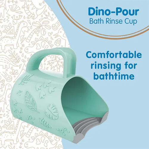 Miniatura 2 de Dr. Brown's CleanUp Dino-Pour - Taza de enjuague de baño para bebés, sin lágrimas, para bebés y niños pequeños, sin BPA