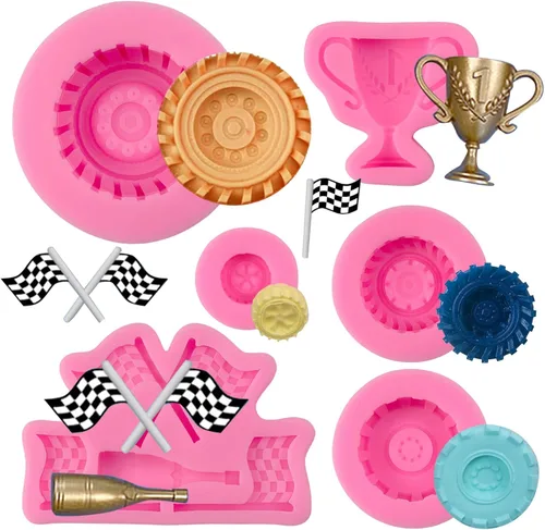 Miniatura 9 de Moldes de silicona para fondant de encaje de estilo barroco, 7 piezas, molde de flores de alivio, molde de filigrana 3D esculpido para decoración