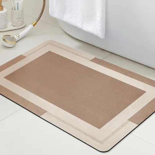 Miniatura 28 de ACCUMTEK Alfombrilla de Baño Ultra Delgada, Alfombrillas de Baño Antideslizantes con Respaldo Mejorado para Colocar Bajo la Puerta, Alfombras