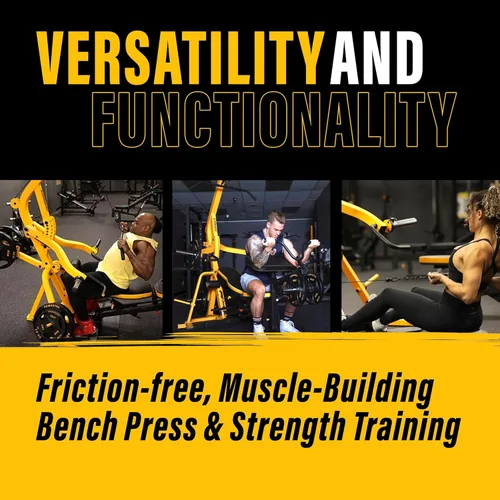 Miniatura 7 de Powertec Sistema de palanca de banco de trabajo de fitness, banco de entrenamiento, capacidad de peso de 500 libras, equipo de gimnasio para el Negro