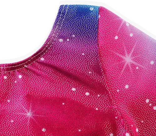 Miniatura 105 de HOZIY - Leotardos de manga larga para niñas, de gimnasia, para niños pequeños, trajes florales de unicornio, galaxia, arco iris, patrón de rayas