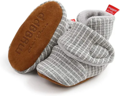 Miniatura 23 de SOFMUO Pantuflas unisex para bebé, niña, niño, ligeras, antideslizantes, para interiores, zapatos de casa, botines para niños pequeños