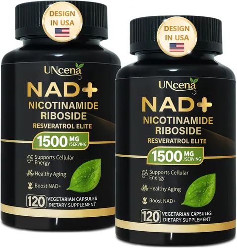 Suplemento NAD 1500mg - NAD+ Liposomal Ribósido de Nicotinamida con Resveratrol, NAD Plus Potenciador - Apoyo a la Salud Celular, Resistencia y