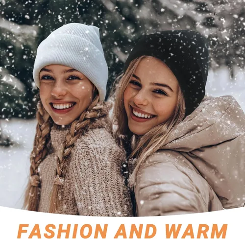 Miniatura 4 de NPQQUAN Beanie for Men Women Winter Hats for Mens Beanie Cuffed Knit Beanies Skull Cap