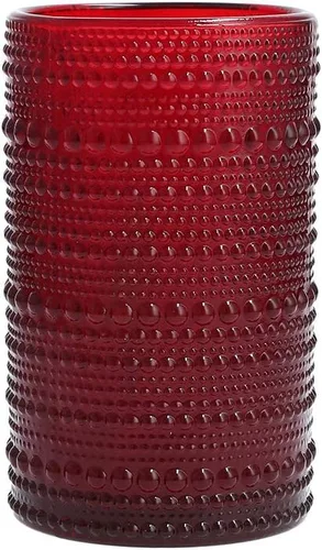D&V By Fortessa Jupiter - Vaso para bebidas heladas, 385 ml, juego de 6 Rojo