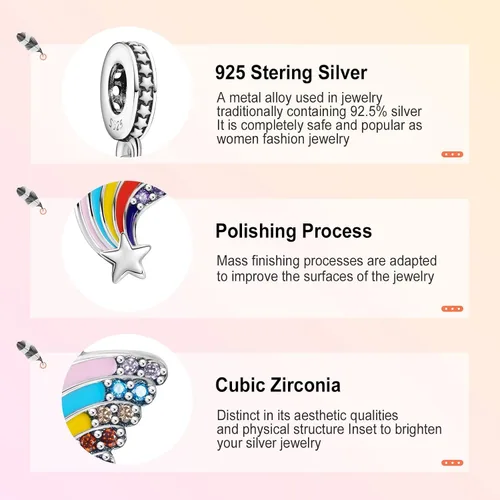 Miniatura 4 de Annmors Dijes familiares de joyería para mujer, plata de ley 925, colgante con circonita cúbica, cuentas de joyería para niñas, regalos de bricolaje