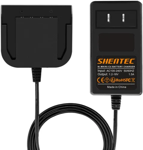 Shentec Cargador de batería multivolt Ni-Cd/Ni-NH de 1.2-18V compatible con 12V 14.4V Ridgid 130252003 130252002 130254003 130254002 130254008