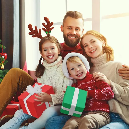Miniatura 7 de Surtido de papel de seda rojo, verde y blanco, 80 hojas de papel de seda para envolver Navidad, 14 x 20 pulgadas, envoltura de bolsas de regalo