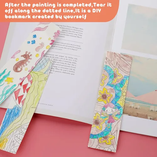 Miniatura 5 de Cavnewt Libro de Pintura de Acuarela de Bolsillo, 21 Páginas, Set de Libro para Colorear con Acuarela de Viaje para Niños de 3-8 Años, Regalos