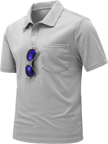 Miniatura 2 de Camisas polo de manga corta con cuello y bolsillo para hombre