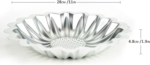 Miniatura 5 de SADYFON Molde de aluminio para decoración de pasteles en forma de flor de girasol para cumpleaños, boda, aniversario, fiesta, tartas, moldes