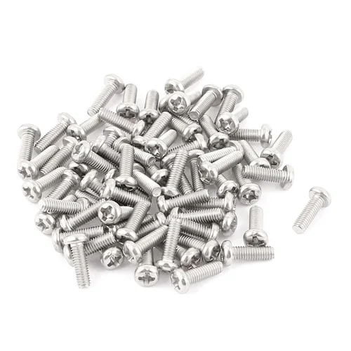 Miniatura 9 de uxcell Tornillos Phillips de cabeza cruzada de acero inoxidable 304 M2 x 0.118 in 60pcs