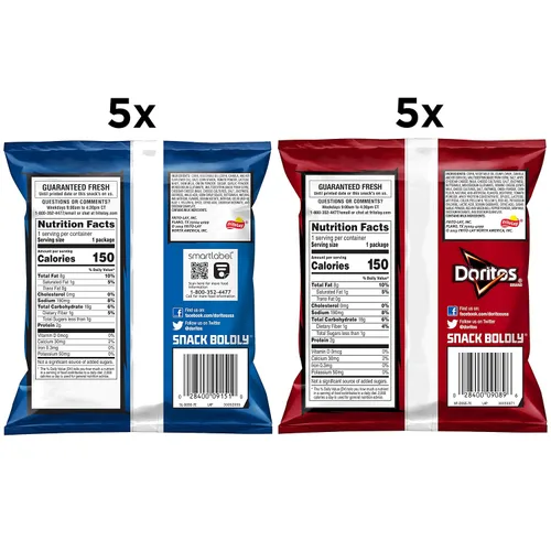 Miniatura 2 de Doritos Mezcla (queso nacho y rancho fresco), 1 onza (paquete de 10)