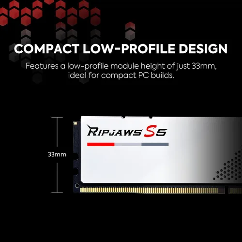 Miniatura 4 de G.SKILL Ripjaws Serie S5 DDR5 RAM (Intel XMP 3.0) 32GB (2x16GB) 6000MT/s CL30-40-40-96 1.35V Memoria de computadora de escritorio U-DIMM - Blanco
