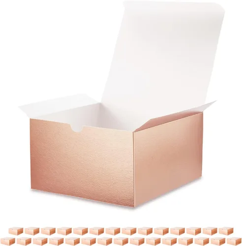 Miniatura 7 de ROSEGLD Cajas de regalo con bandas de envoltura de 9.5 x 7 x 3.5 pulgadas, cajas de regalo con tapas, cajas de regalo para dama de honor con bandas