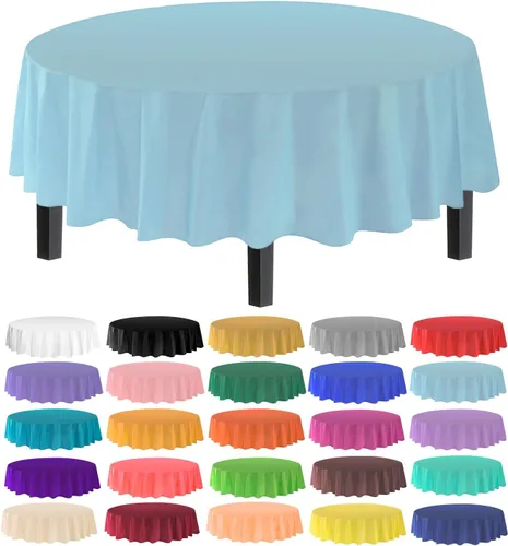 Miniatura 38 de allgala Juego de 12 manteles de plástico premium para mesa, desechables - 54 x 108 pulgadas - Impermeable, resistente a manchas, fácil de limpiar