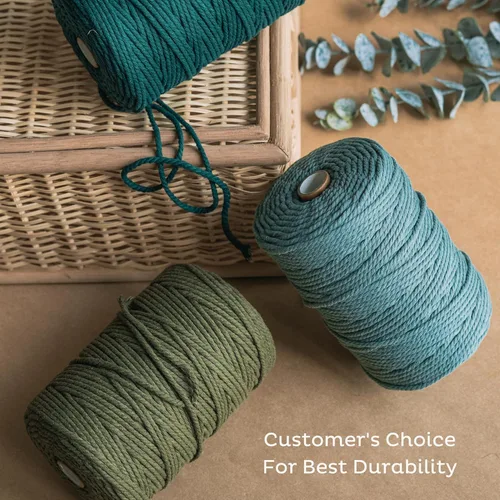 Miniatura 4 de Nook Theory - Cuerda de macramé de 3 mm, 220 yardas de cuerda de algodón, hilo de 4 mm y 5 mm, cuerda para manualidades, perfecta para colgantes