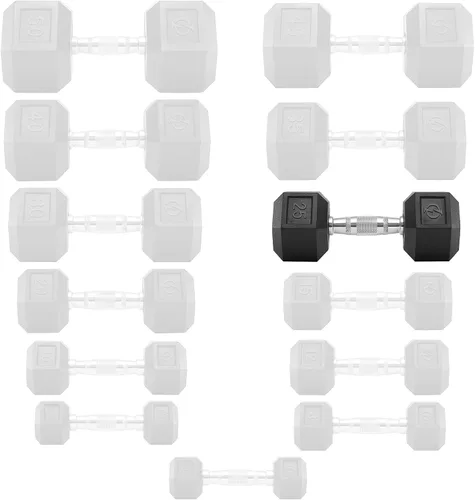 Miniatura 4 de Philosophy Gym Mancuernas hexagonales con revestimiento de goma, pares