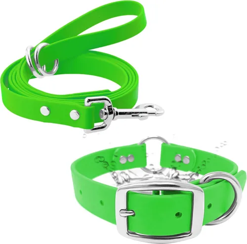 Miniatura 16 de Collar impermeable para perro con anillo central resistente Collar para perros pequeños, medianos, grandes o XL, Amarillo