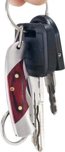 Miniatura 5 de Cuchillo de bolsillo pequeño, cuchillo de bolsillo EDC, acero inoxidable D2 y mango de madera, cuchillo pequeño, longitud de la hoja 1.5 pulgadas