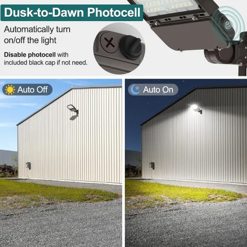 Miniatura 3 de kadision Luz LED de estacionamiento con fotocélula del atardecer al amanecer, 150W/100W/75W ajustable 22500lm (150lm/W) 5000K 100-277V, ajuste