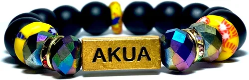 Miniatura 53 de Pulseras africanas tradicionales con nombre nacido en el día para mujeres de Ghana, materiales naturales, ajuste cómodo y holgado