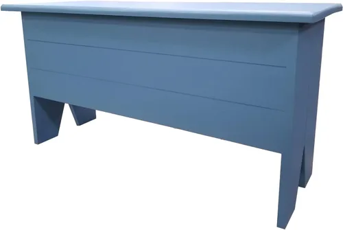 Miniatura 5 de Banco de almacenamiento de madera de 3 pies de largo (blanco cabaña)