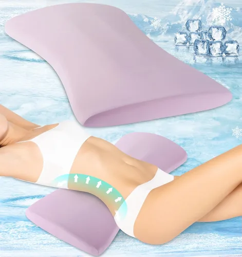 Miniatura 11 de Almohada de apoyo lumbar para aliviar el dolor de espalda: almohada de espalda baja para dormir - Almohada de cintura de espuma viscoelástica - Azul