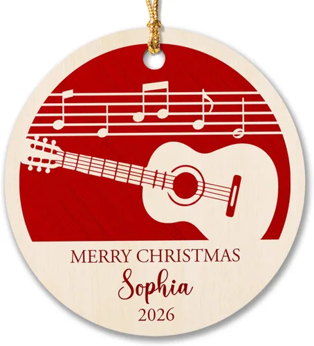 Miniatura 20 de Adorno de Navidad de instrumento musical de acordeón, nombre personalizado y adorno de año para acordeonista, regalo de profesor de música
