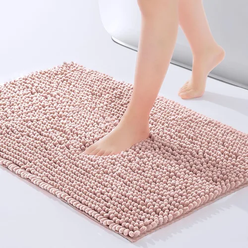 Miniatura 15 de FRESHMINT - Alfombras de baño de chenilla, 32"x20", alfombra antideslizante para el piso del baño y la bañera, alfombra de ducha suave y lavable