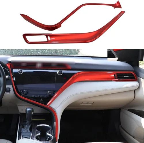 Miniatura 13 de Panel de control de la manija de cambio, 1 unidad, decoración interior del automóvil, accesorios para interiores de automóviles, accesorios para Rojo