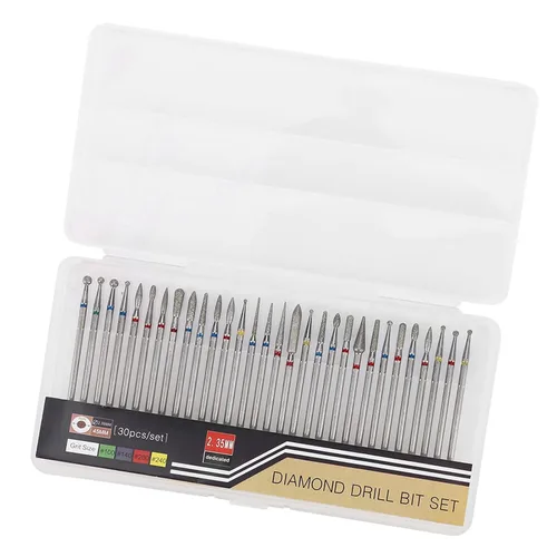 Miniatura 3 de Juego de 30 brocas de uñas, brocas para quitar acrílico o gel duro, brocas de carburo para manicura y pedicura, herramienta de arte de uñas, broca