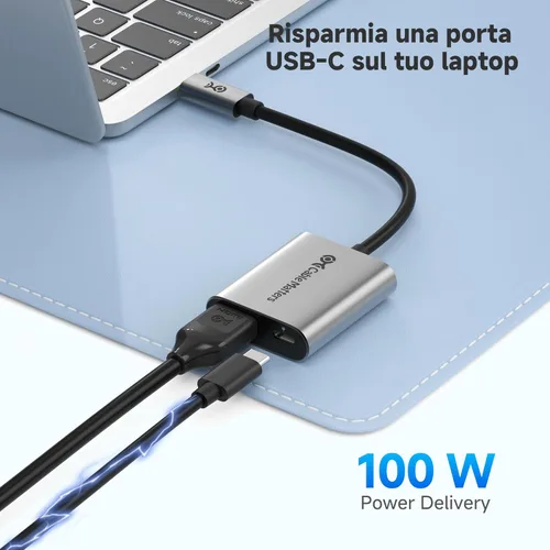 Miniatura 3 de Cable Matters Adaptador USB C a HDMI 2.1 de 48 Gbps con carga de 100 W, 4K 240 Hz /8K 60Hz HDR - Thunderbolt 4 compatible con iPhone 16/15 Pro Max