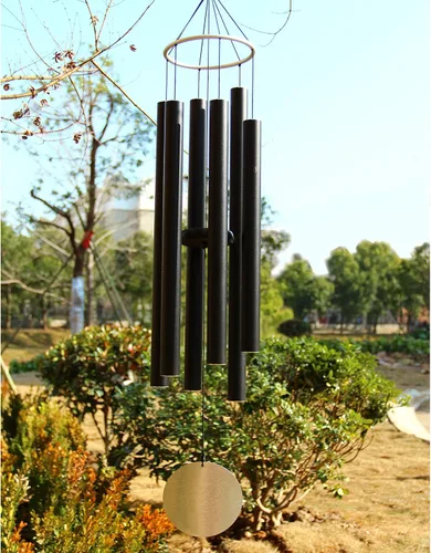 Miniatura 5 de Campanillas de viento para exteriores grandes y profundas, carillones de viento de 42 pulgadas, tonos melódicos relajantes, regalo conmemorativo