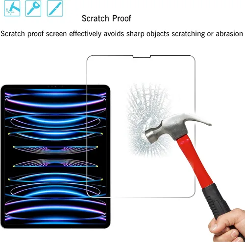 Miniatura 6 de Ailun - Protector de pantalla para iPad Pro de 11 pulgadas 2022/2021/2020 (4ª/3ª/2ª generación) Paquete de 2 + Paquete de 2 protectores de lente