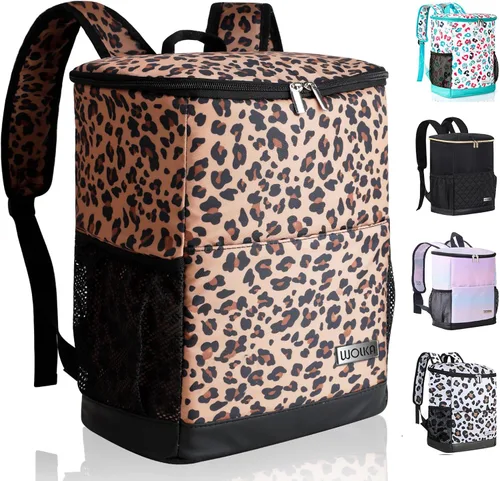 Miniatura 8 de Mochila Enfriadora Wolka 30 Latas, Mochilas Enfriadoras Aisladas a Prueba de Fugas Portátiles, Bolsa Enfriadora Impermeable de Lado Suave para Nube