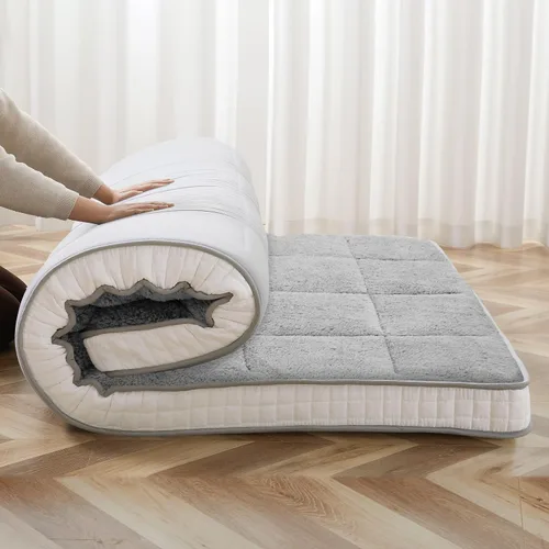 Miniatura 11 de colchón de futón japonés de 10 cm para piso, colchón plegable de piso tamaño individual - almohadilla de espuma viscoelástica para dormir